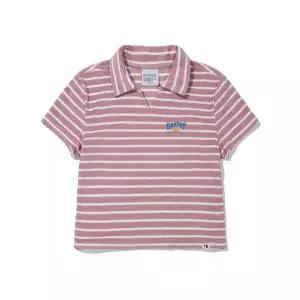매장정품 코드그라피 CGP (우먼) 스트라이프 테리 카라 반팔 티셔츠_인디핑크 CBDUWTS012IP 497973