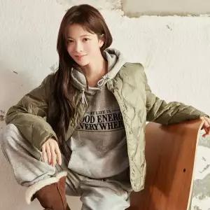 [지오다노]여자 겨울 어니언 경량 패딩 자켓 590837_s