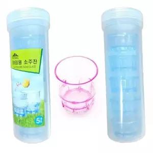 야외용 일회용 투명 소주잔 10개 케이스포함 캠핑