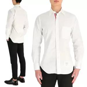 [톰브라운] 포플린 히든 삼선 MWL010E 03113 100 남성 클래식 셔츠