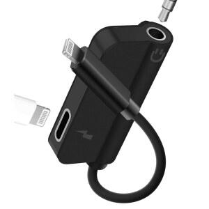 [미국배송] 헤드폰 어댑터 라이트닝과 3.5MM AUX 오디오 잭 및 충전기 익스텐더 동글 이어폰 헤드셋 스플리터 아이폰호환 11 12 MINI PRO MAX X SE2 8 7PLUS와 호환 아이패드호환 에어 케이블 컨버터용