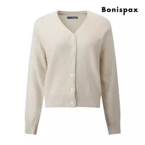 [롯데백화점]보니스팍스 버튼업 V넥 폭스퍼 블렌딩 가디건 XQ1KG001M0