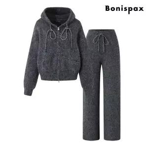 [롯데백화점]보니스팍스 데일리 후드 집업 가디건 와이드 팬츠 셋업 (XP4OW009L0)