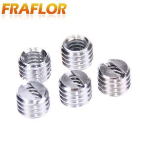 5개/세트 변환 너트 암나사 1/4인치 수나사 3/8인치 스크류 어댑터 삼각대 헤드 및 모노포드 호환 볼 디지