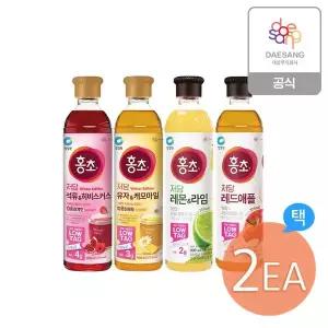 [청정원] 저당홍초 900ml 4종 (석류히비스커스,유자캐모마일,레드애플,레몬라임) 2개 골라담기