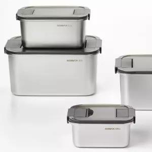 슬라이드 뚜껑 스텐밀폐 SUS304 스텐락 정사각