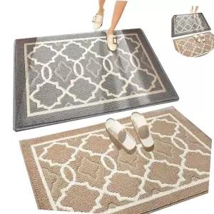 다마스크 무늬 고급 신발장매트 현관매트