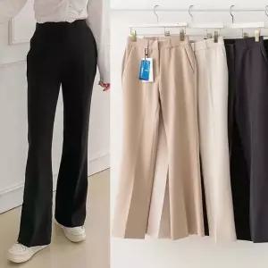 온모어 슬랙스 와이드 여성 바지 밴딩 팬츠 여자 슬렉 슬랙스 와이드슬랙스 여름슬랙스