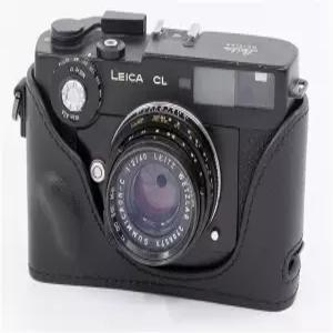 라이카 미놀타 CL 필름 카메라와 호환되는 카메라 스티칭) 가죽 케이스(블랙 MRZHOUCASE 하프 블랙