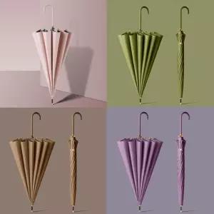 솔리드 자동 장우산 16K 튼튼한우산 경량우산 답례품 가벼운 장우산