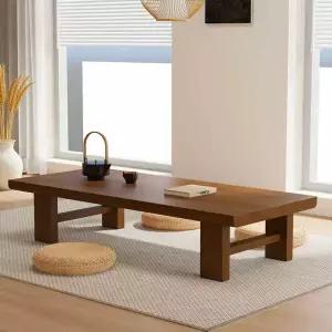 다다미 티테이블 좌식 낮은 탁자 전통 찻상 월넛 원목 차상 한식용 접이식