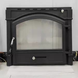 내열유리 벽난로문 펜스 아궁이문 손잡이 덮개 장작 난로도어 방화유리