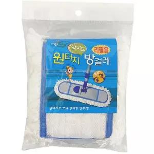 초극세사 원터치 와이드 방걸레 리필 1p 청소 교체용 물걸레 바닥 청소포 먼지