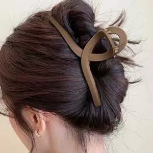 헤어 긴머리 빅사이즈 여성 베이직 데일리 올림머리 시크 데일리 무광 집게핀