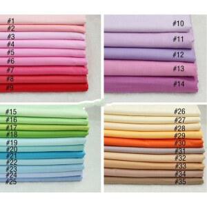 린넨원단 100 면 퀼팅 원단 섬세한 노란색 분홍색 녹색 파란색 빨간색 단색 가정용 섬유 침구 바느질 인형 천 DIY