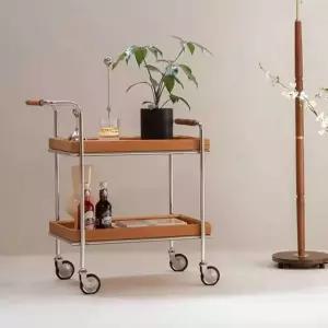 서빙카트 원목 호텔 웨건 검은색 서빙 와인 룸서비스