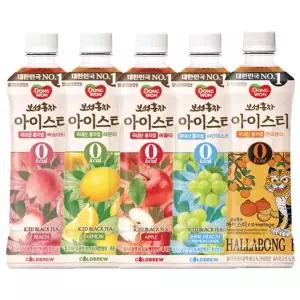 [NS]보성홍차 아이스티 제로 한라봉 500ml 24개/레몬/복숭아/애플/샤인머스캣