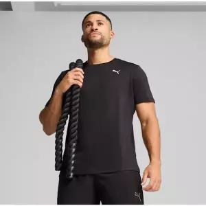[NS홈쇼핑]푸마(PUMA) 남성 태드 에센셜 폴리 텍스쳐 러닝 티 52715501/블랙[35713464]