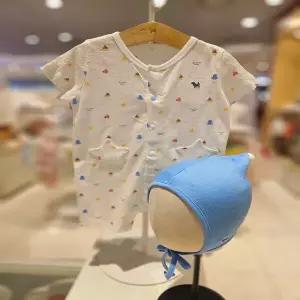 블루독베이비[hu] 26.SS여름신상 WH)마린세트우주복 46370-041-03 반팔우주복/슈트/보넷/내의/내복/출산