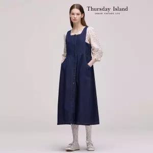 [Thursday Island] 레이어드 데님 원피스(T242MOP146W)