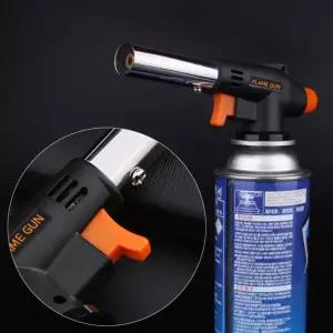 휴대용 가스 토치 부탄가스 바베큐 자동 캠핑용 가스 토치 점화 스테인리스 아웃도어 점화기 다용도 주방용