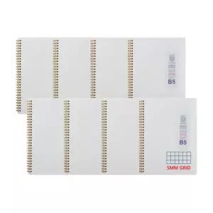 옥스포드 절취 스프링 그리드 노트 공책 B5 좌철 방안 모눈 종이 노트 80매 x 8권