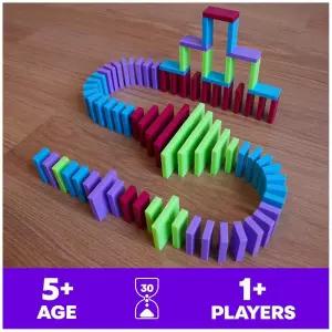 [정품] Spin Master Games, Lily Hevesh H5 도미노 크리에이션 여름 세트 100피스 세트, 빌딩 장난감, 클래