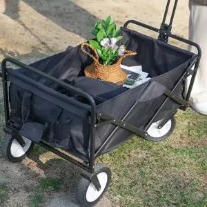 캠핑 이동 카트 대용량 아웃도어 캠핑용 접이식 캠핑 왜건 수레 이동용 캐리어 야외용 짐운반 이동식