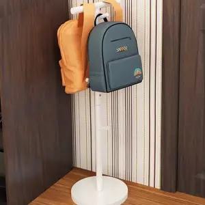 철제 스탠드 행거 고정형 자립형 옷걸이 철제 가방 스탠드 수납 원룸 현관 모자걸이 정리대 우산 모자