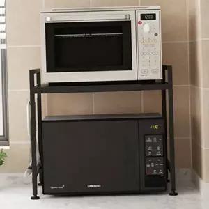 오븐 선반 2단 거치대 밥솥 전자 레인지 선반 주방 다용도 수납렉 정리대 싱크대 수납장 블랙 정리 걸이