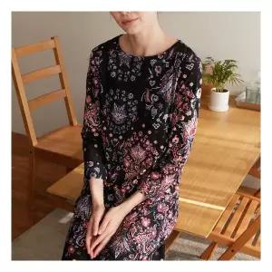 라페어 데칼코마니 블랙퍼플 원피스 LWOFH408-BP