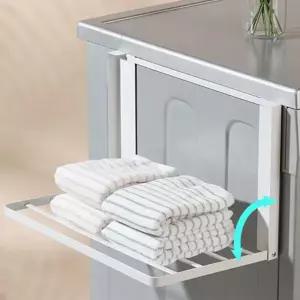 무타공 건조대 다용도 자석식 벽걸이 접이식 건조대 세탁실 소량 건조 세탁기 베란다 선반