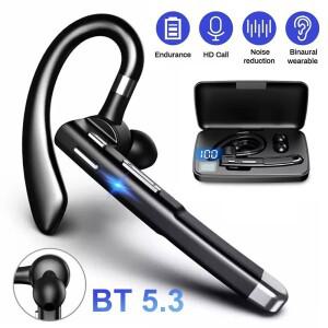 YYK-520 무선 헤드폰 비즈니스 블루투스 5.3 이어폰 핸즈프리 통화 마이크 노이즈 캔슬링 헤드셋 이어버드