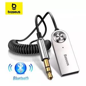 블루투스동글이 Baseus Aux 블루투스 어댑터 차량용 35mm 잭 USB 50 수신기 스피커 자동 Handfree 키트 오