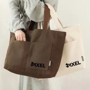 보부상백 캔버스 에코백 빅백 투포켓 인쇄 커스텀 굿즈 제작[원픽셀]