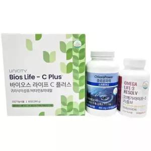 유니시티 정품 바이오스 라이프 C 플러스 세트 (C플러스, 오메가3리졸브, 클로로파워 세트)