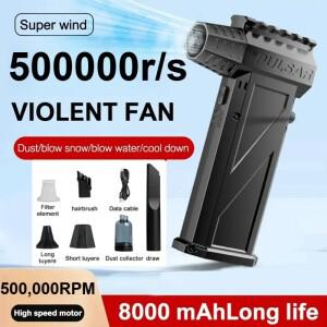 500000RPM X3Pro 터보 제트 송풍기 강력한 공기 송풍기 브러시리스 모터 터보 팬 풍속 52 메터/초 8000mAh