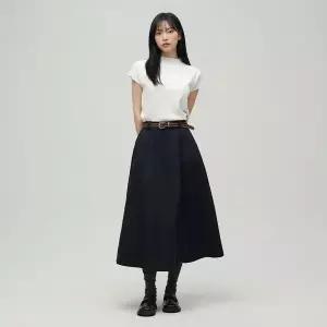 [LAP](의정부점)브라운 벨트 뒷밴딩 롱 스커트 AS1WS220