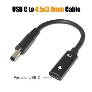4.5x3.0mm USB C 케이블 dell호환 piron호환 11 13 14 17 15 7000  Dc 플러그 충전기 용 노트북 전원 어댑