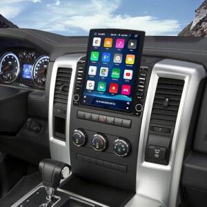 24.6cm(9.7인치) 더블 딘 자동차 라디오 스테레오 업그레이드 닷지 RAM 1500 2500 3500 2009 2010 2011 2012 안드로이드 14 무선 카플레이 자동