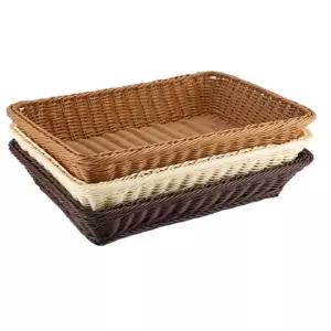 인테리어 수납 소쿠리 사각 라탄 바구니 소 19.5x29.5x6.5 정리 왕골트레이