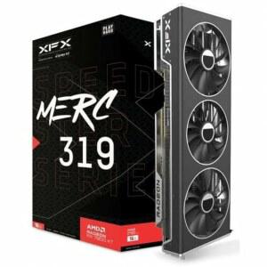 XFX 스피드스터 MERC319 RX 7800 XT 블랙 게이밍 그래픽 카드 16GB GDDR6 HDMI 3xDP, AMD RDNA 3 RX-78TMERCB9