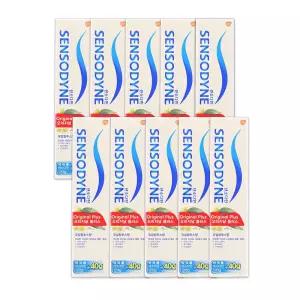 센소다인 오리지날 플러스 치약 160g X 10개 유칼립투스향 시린증상 충치 구취 예방 잇몸 잇치