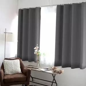 아이 방 커튼 3중직 베란다 햇빛 핀형 암막 커튼 차단 단열 가리개 주방 레일 설치 작은 창문