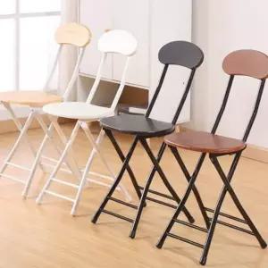 간이 의자 등받이 폴딩 철제 접이식 의자 원목 휴대용 사무실 가벼운 식탁 심플 작은 우드 원룸 보조 나무