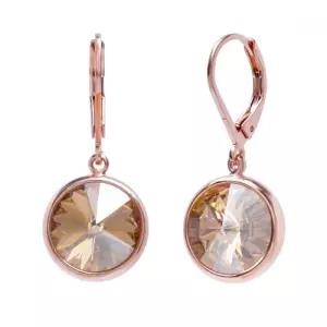 es4067 10mm 콜로라도 오스트리아 크리스탈 제작 로즈골드 레버백 원터치 귀걸이