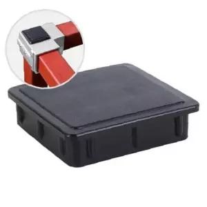 2p아연각파이프캡 사각파이프캡 펜스 사각브라켓 2p아연 스틸 나사