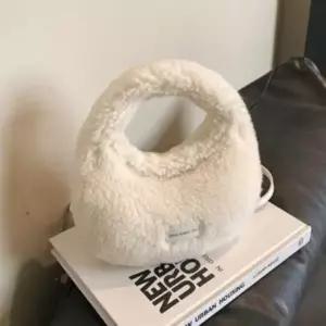 |CCB41F2|여성용 따뜻한 뽀글이 라운드 미니 크로스백 숄더 핸드백