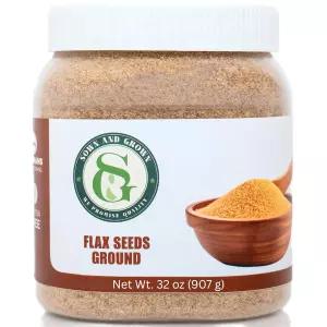 파종 및 재배한 아마씨- 2파운드 32온스 고급 식물성 단백질 오메가-3 섬유 스무디 잘게 밀린 아마씨