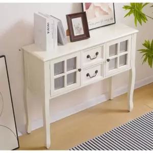 복도콘솔 서랍장 거실 복고풍 수납장 A. A 아이보리화이트 스몰